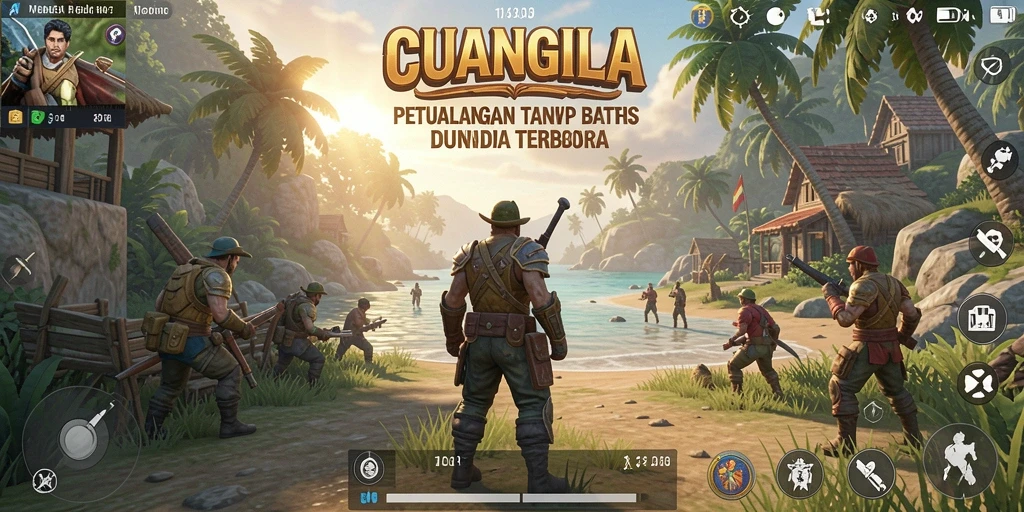 Cuplikan gameplay CUANGILA menampilkan dunia terbuka yang luas.