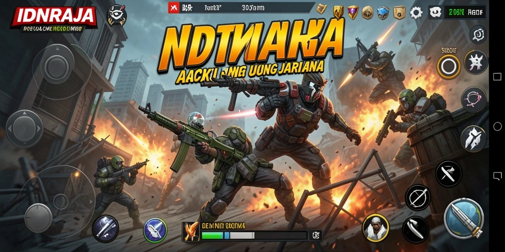 Gameplay action yang seru dan mendebarkan di IDNRAJA.