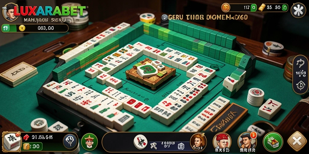 Tampilan gameplay LUXARABET yang menampilkan aksi seru Mahjong.