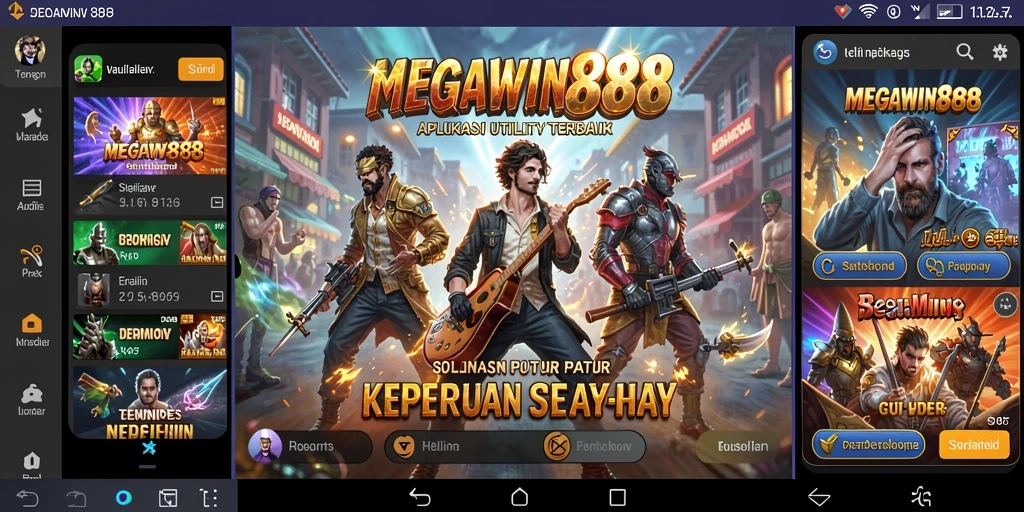 Tampilan antarmuka MEGAWIN888 yang intuitif dan menarik
